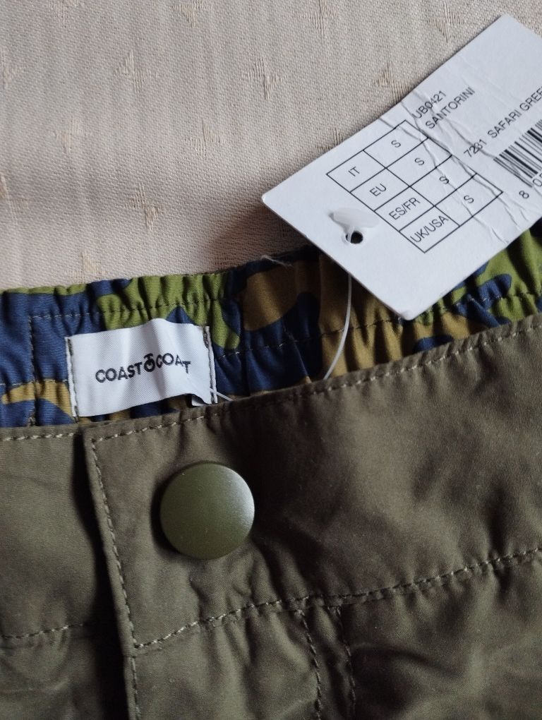 Coast to Coast Calzedonia nowe kąpielówki szorty spodenki khaki S