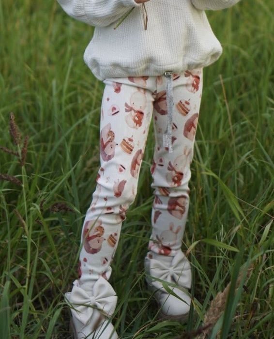 Nowe legginsy w króliczki 122 oh bella