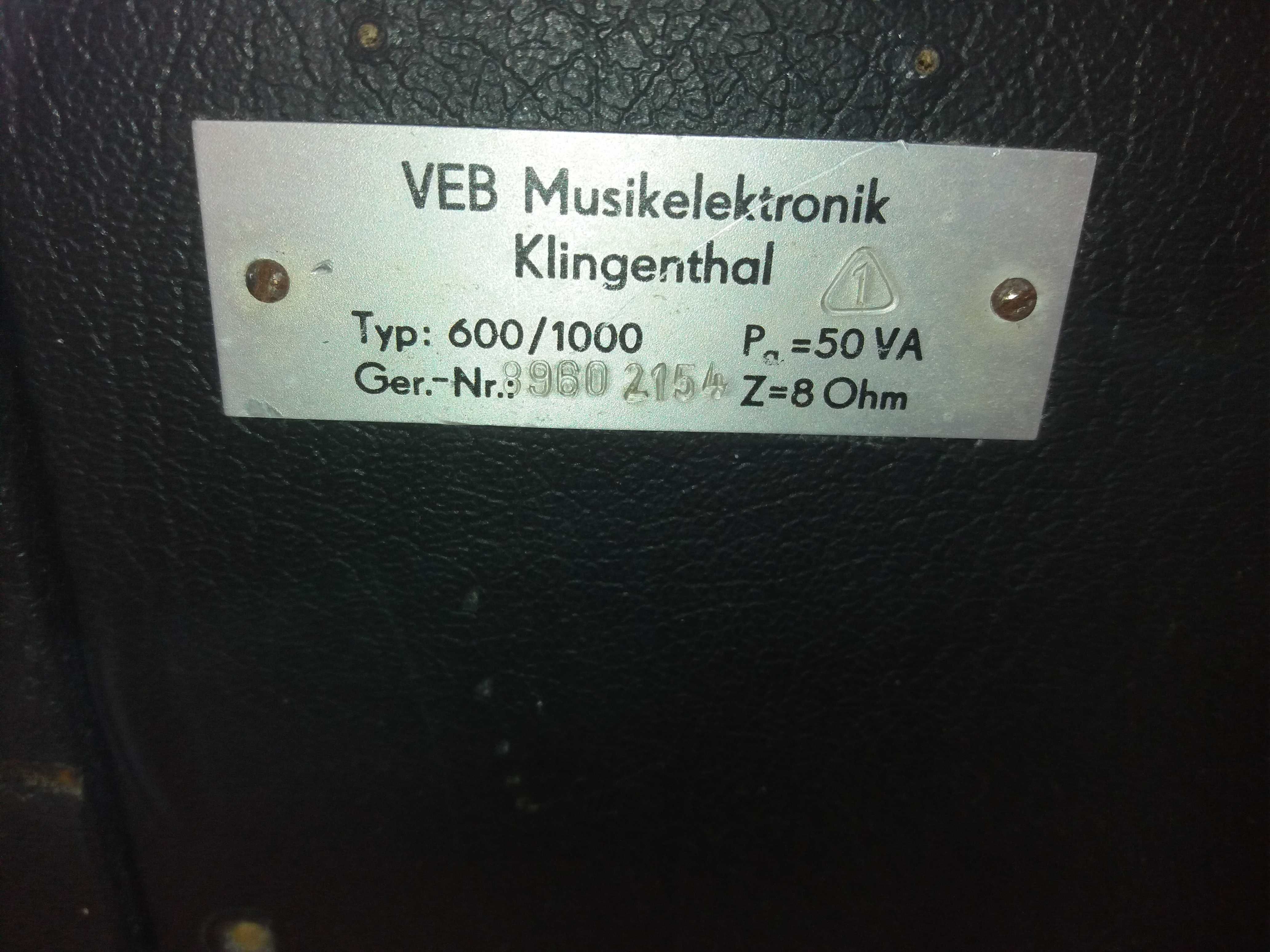 Vermona Regent 600H ,głośniki rft 600/1000 wzmacniacz i kolumna