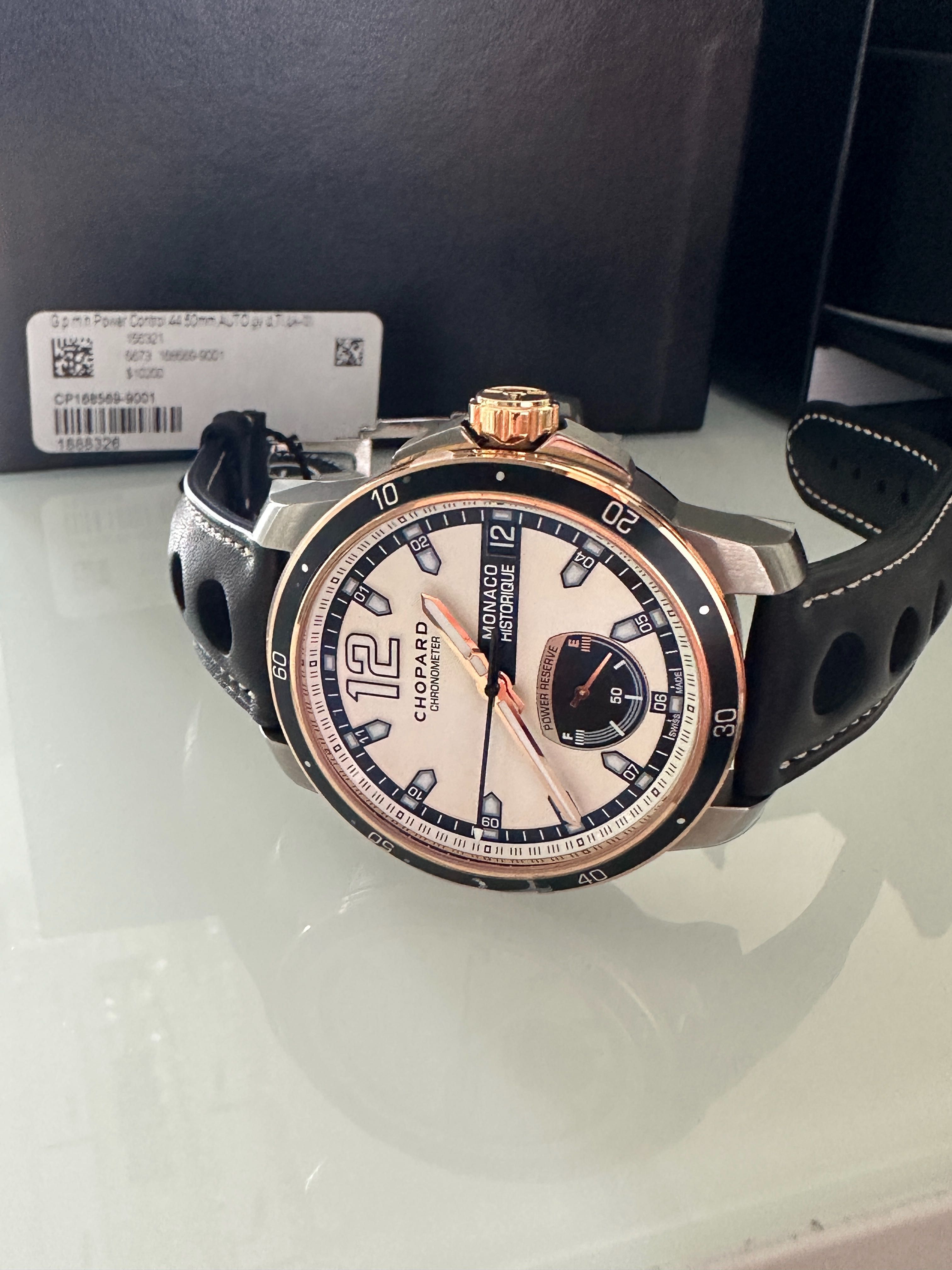 NOWY Chopard Grand Prix de Monaco Historique Złoto /Tytan 44,5 mm