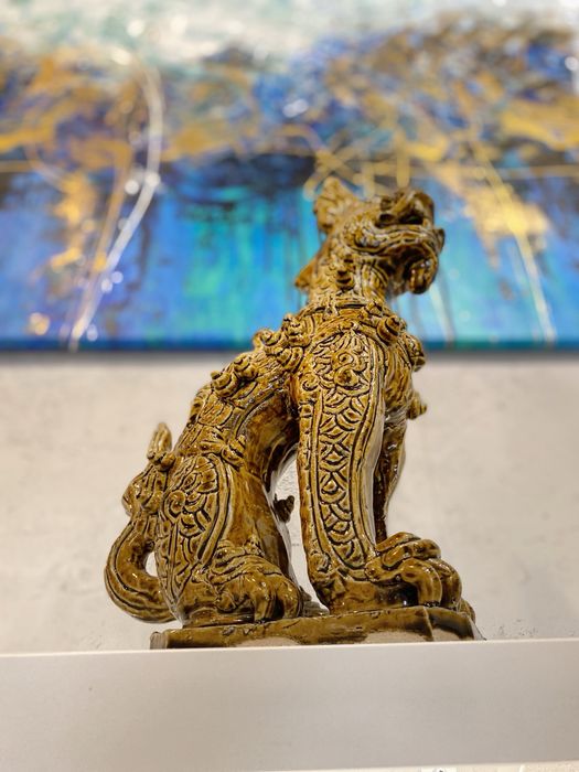 Lwy Foo figury ceramiczne Chinski talizmam dobrobytu