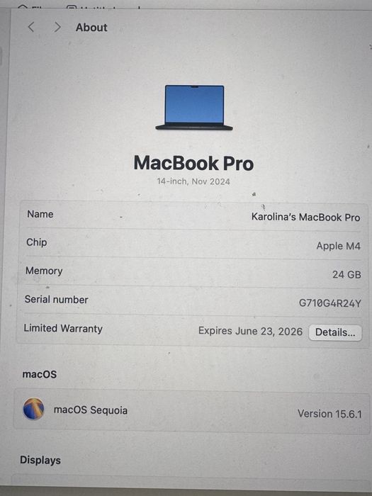 Macbook pro M4 14 calo gwiezdna czerń 16GB 1TB gwarancja