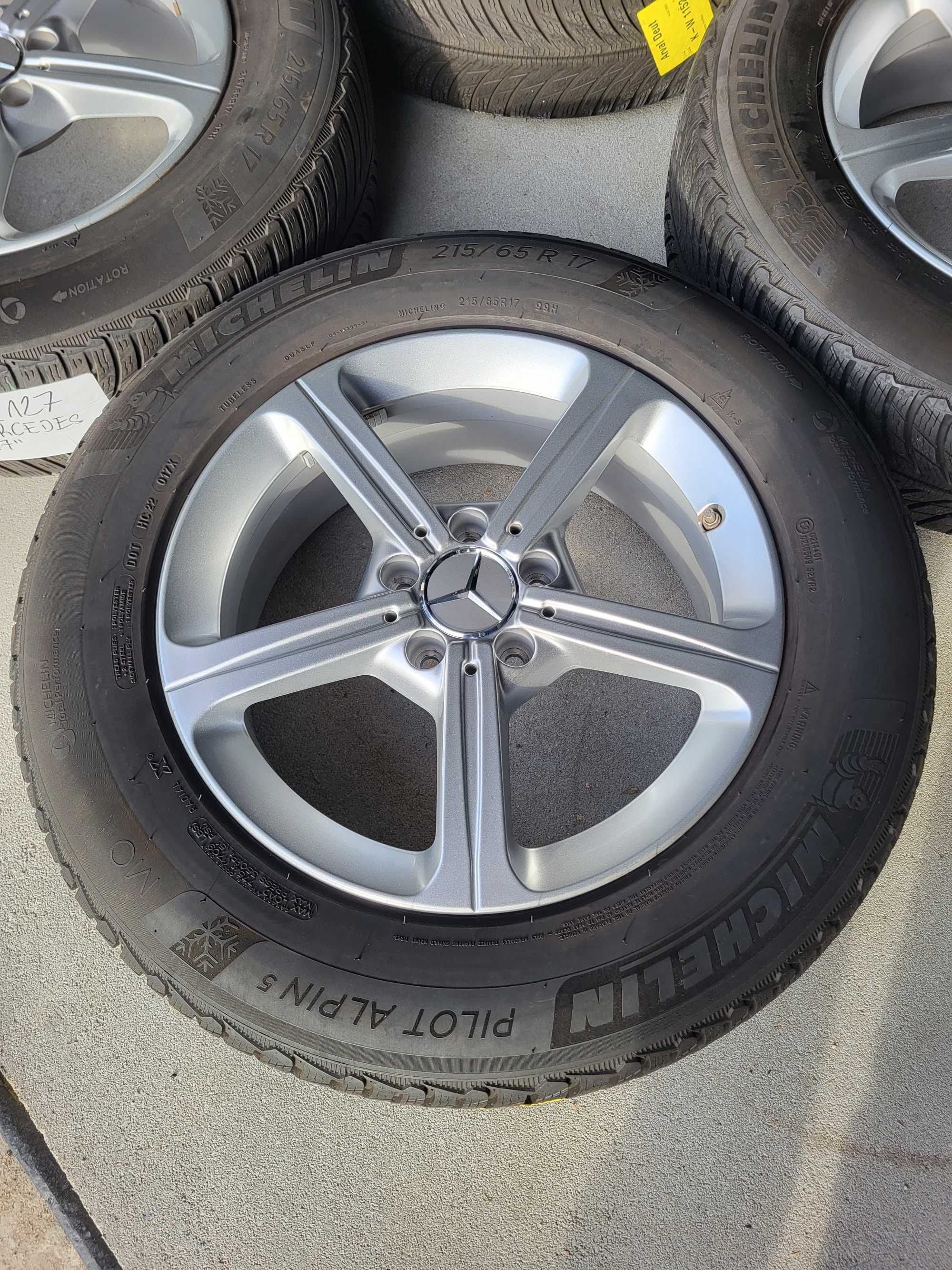 [K127] Koła zimowe 17 Cali 5x112 Michelin 215/65/17 Mercedes 21r