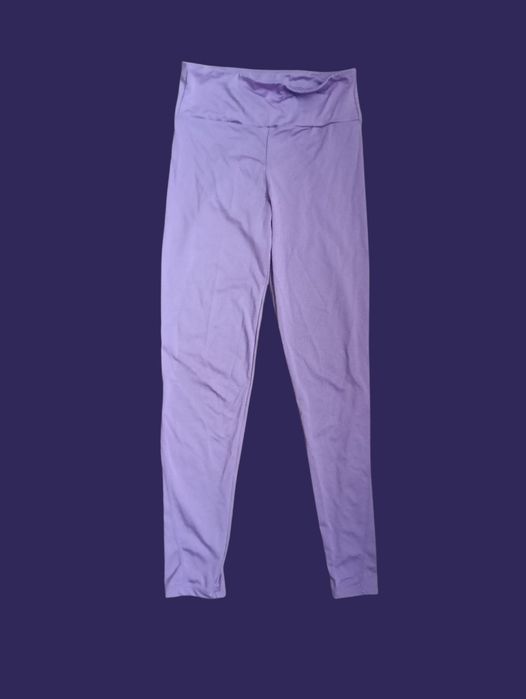 Fioletowe legginsy sportowe S