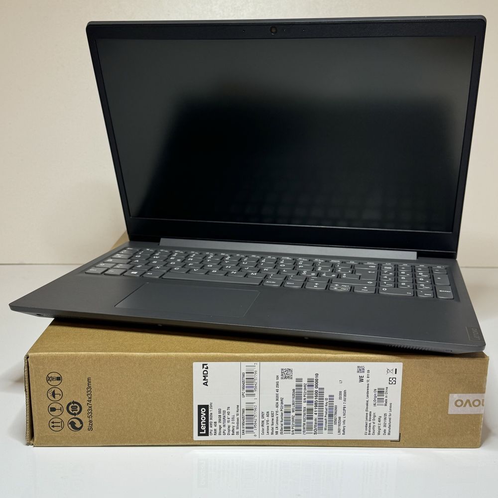 Новий Ноутбук Lenovo V15- ADA 4ГБ 256 ГБ 15.6 дюйма