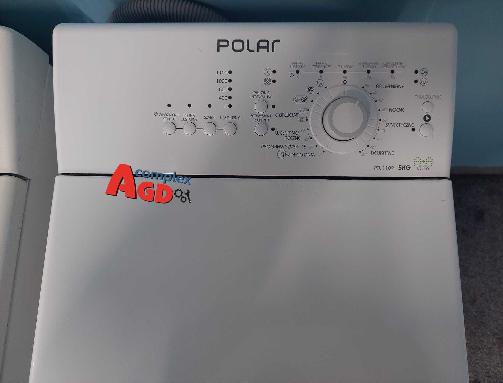 Pralka ładowana od góry POLAR PTL 1109 ROCZNA GWARANCJA 5 kg 1100 obr.