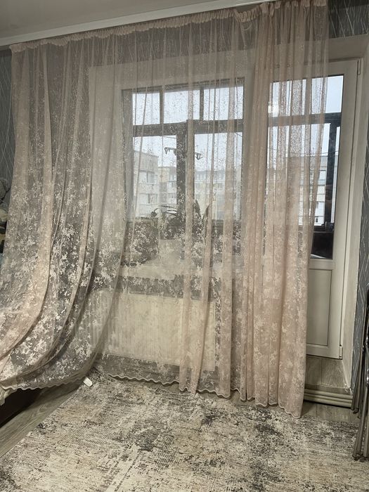 Тюль 6 метріс з тісьмою , мармур