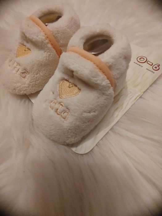 Cudne polskie cieplutkie buciki skarpetki dla niemowląt ,0-6 miesięcy