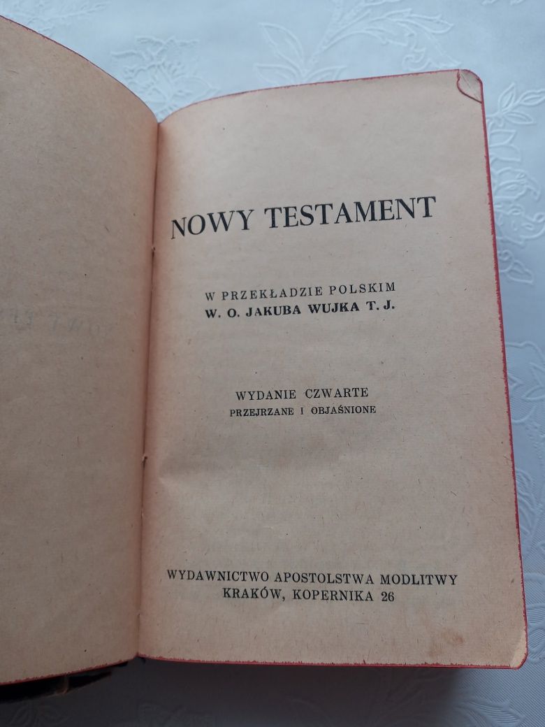 Biblia Nowy Testament Kraków Jakub Wujek