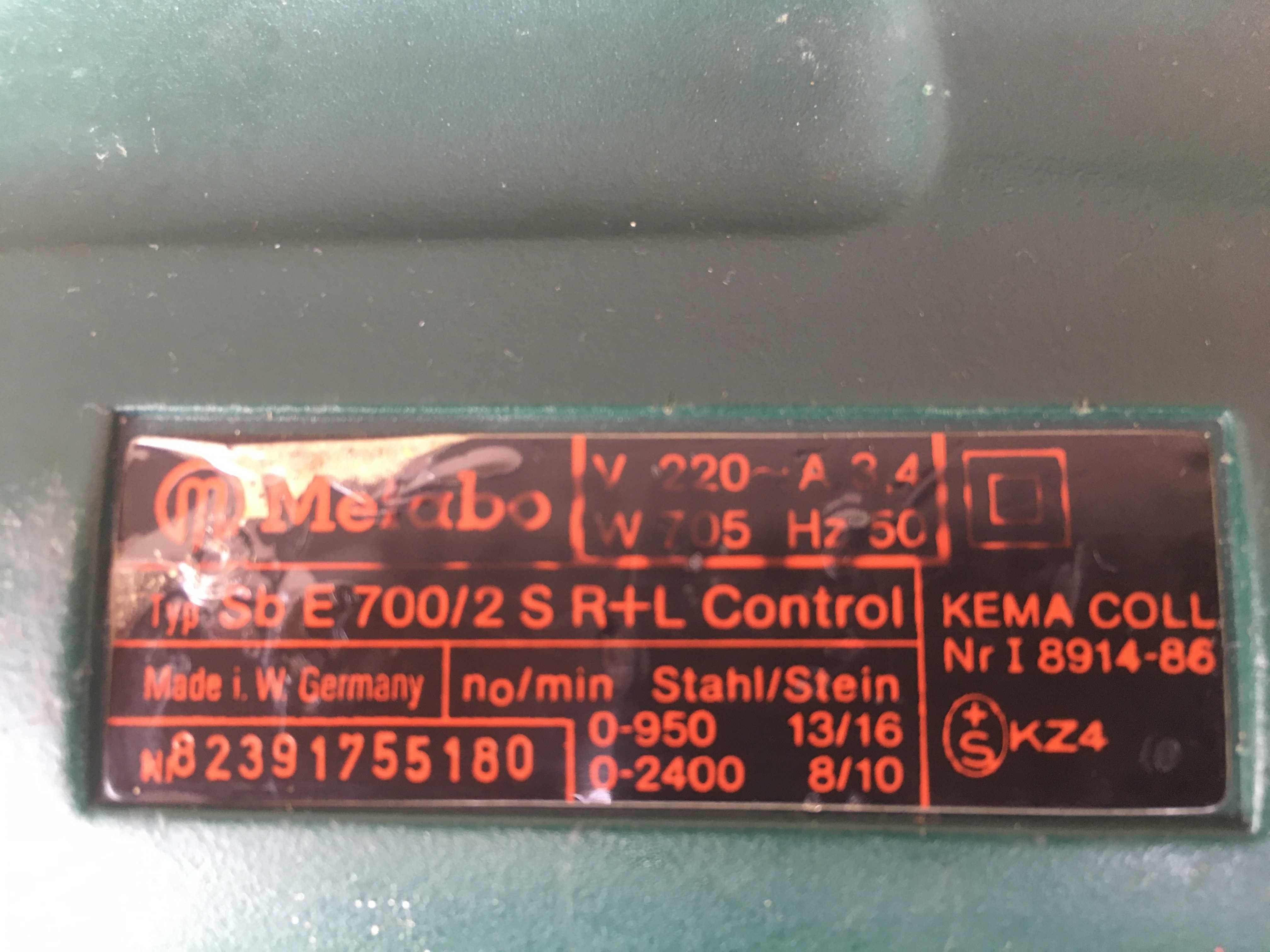 Wiertarka Metabo SbE 700/2 S R+L 705 wat regulacja wkręcania