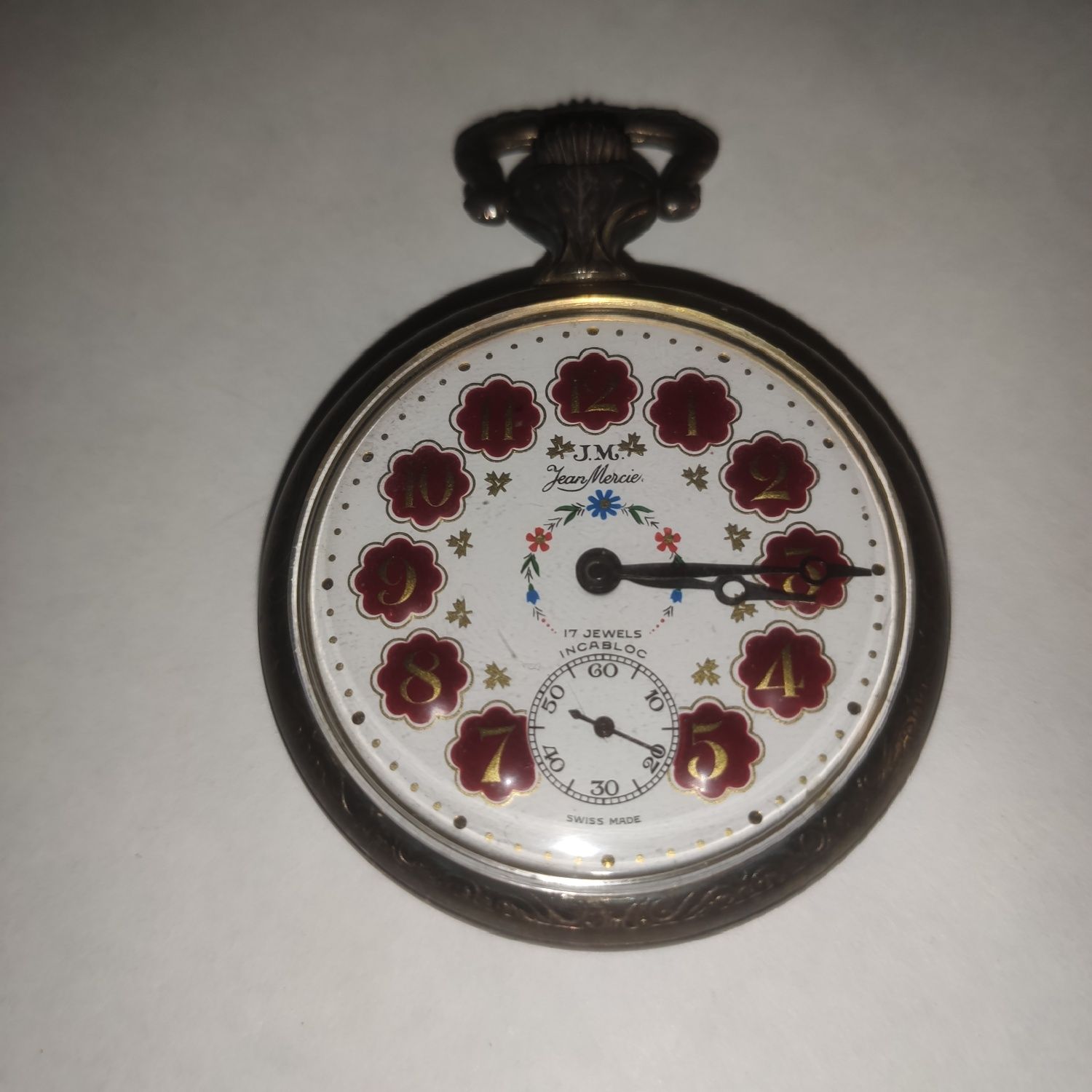 Relógio de Bolso em Prata Jean Mercier - 17 Jewels/17 Rubis