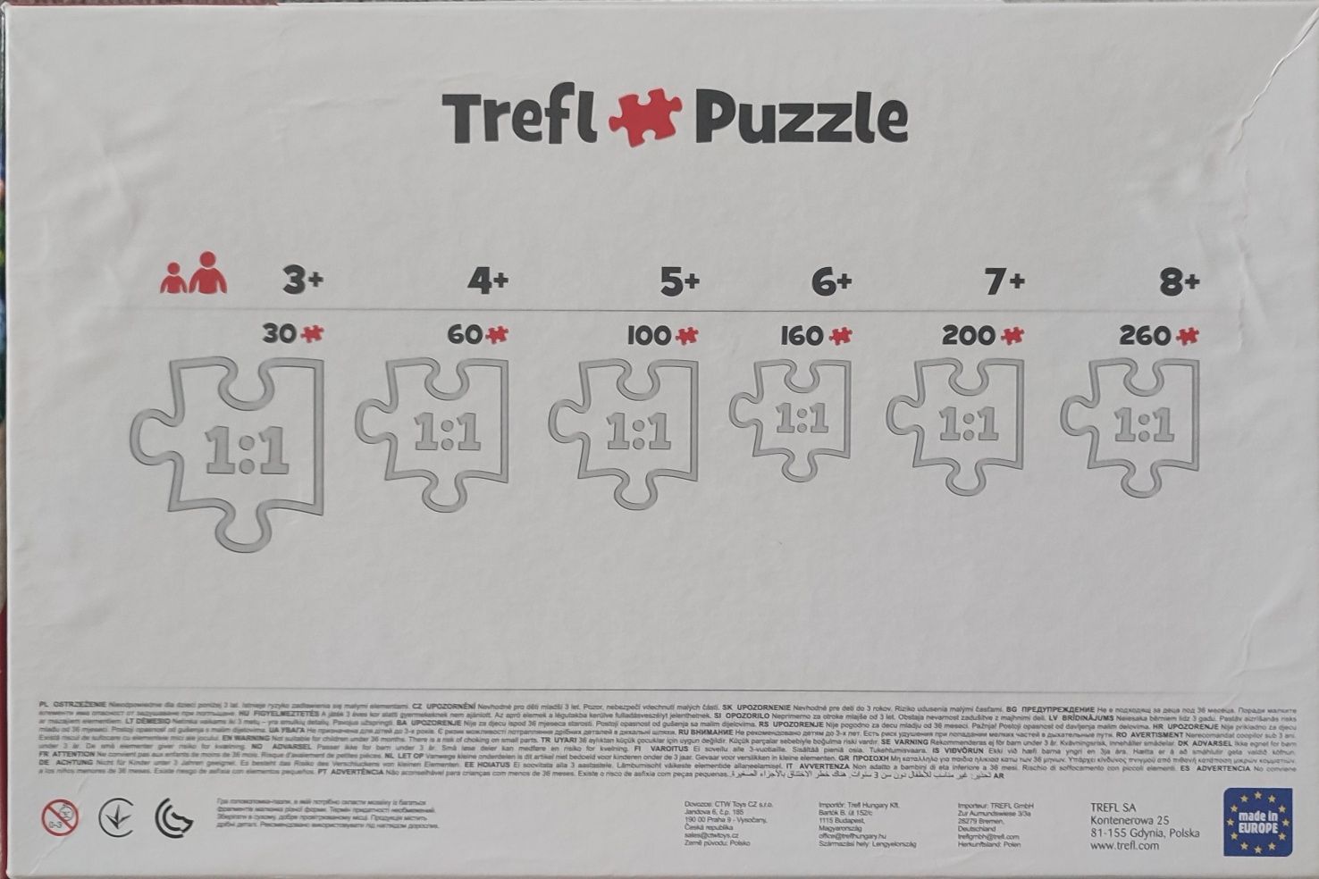 Puzzle Trefl dinozaury 260 elementów