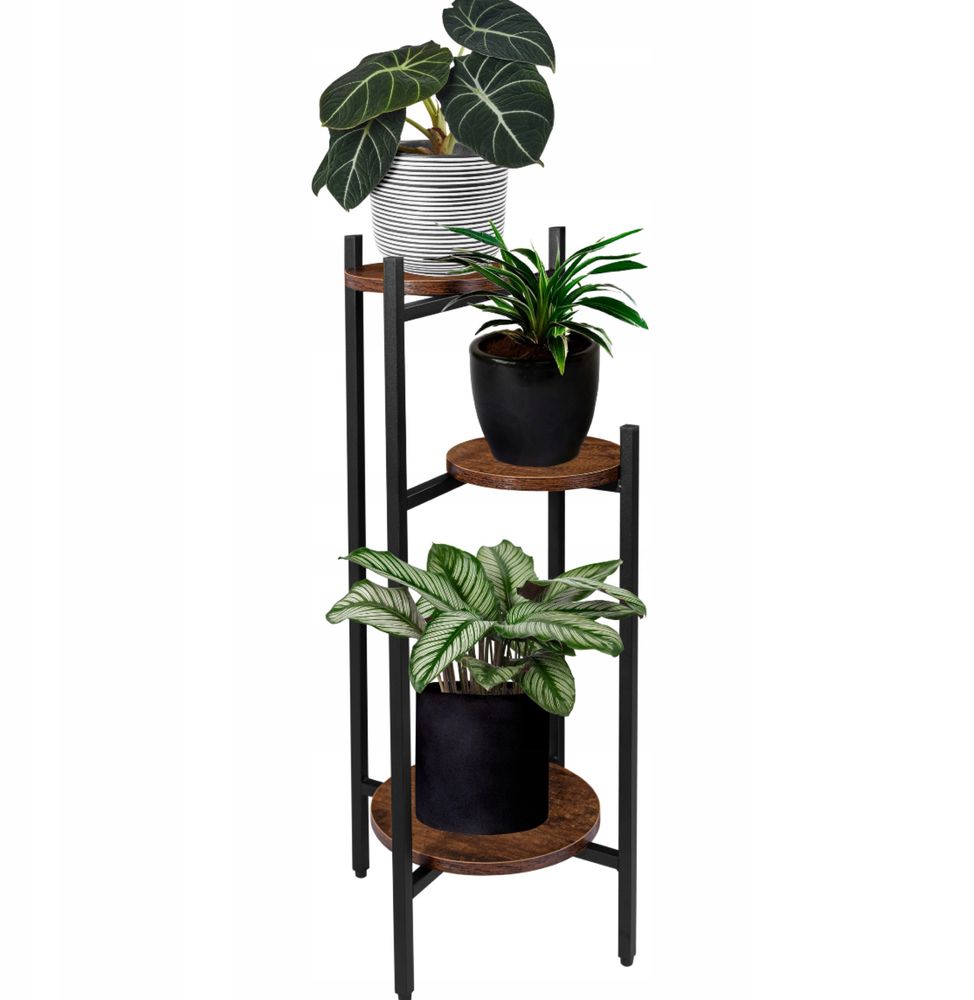 Stylowy i solidny kwietnik stojący rustykalny loft 80cm