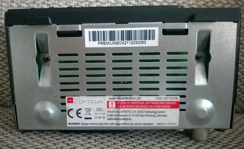 Dekoder Tuner Opticum Premium Box H265 DVB-T2 HEVC JAK NOWY