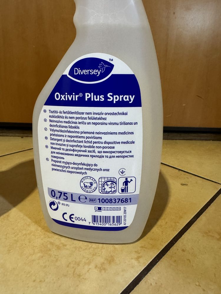 Oxivir Plus Spray, dezynfekcja, aktywny tlen,750ml