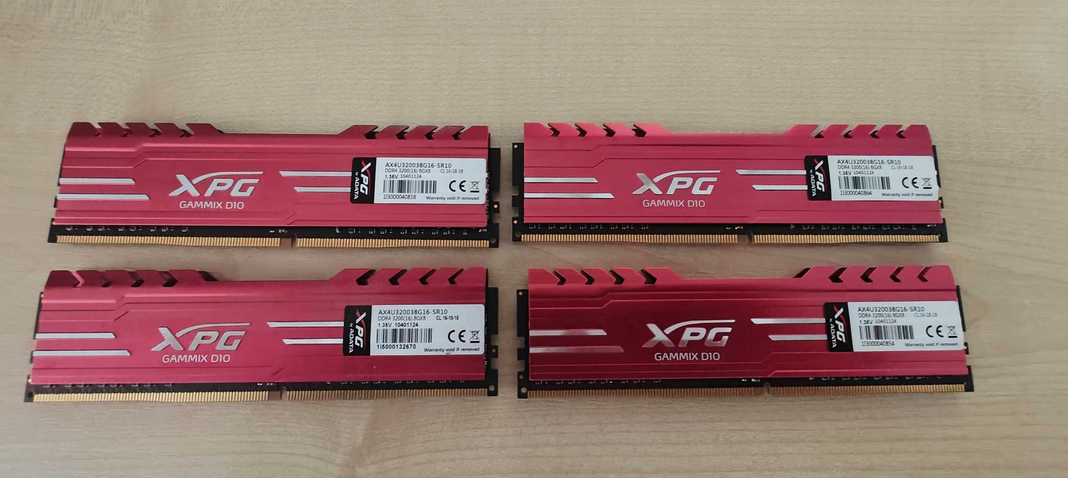 Adata XPG Gammix D10 DDR4 32 GB (4×8) CL16 | gaming | bordowe