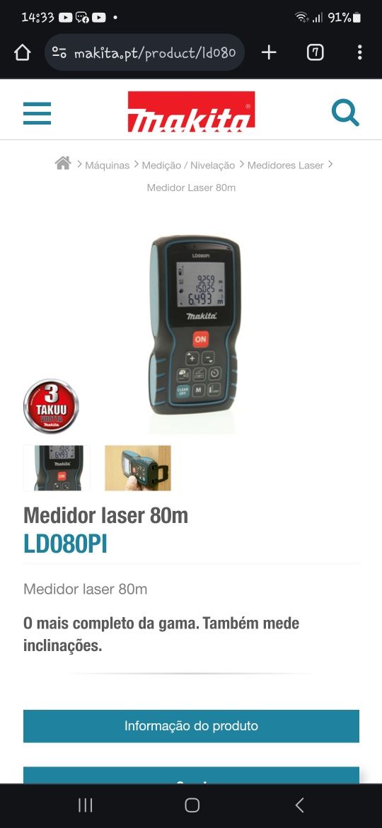 Medidor lazer Makita