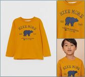 H&M musztardowa bluzeczka z aplikacją 2-4l
