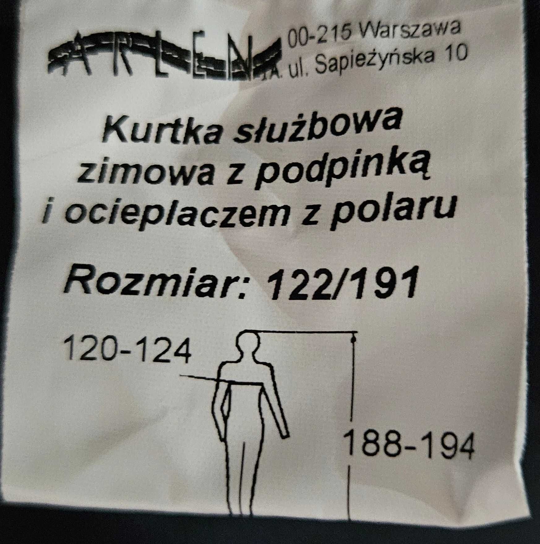 Kurtka służbowa z podpinką -Policja