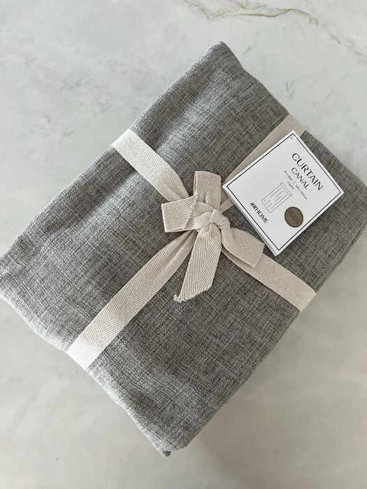 Zasłony zestaw 2 szary jasny H&M 120x250 nowe