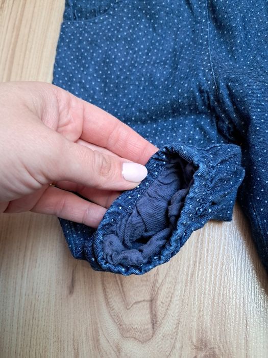 John Lewis Baby spodnie w kropki ocieplane dla dziewczynki 3-6mcy. Sta