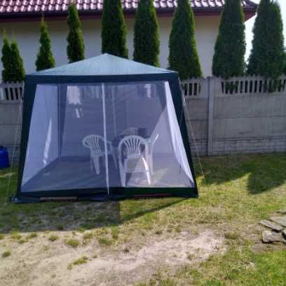 HIT Solidny Namiot Ogrodowy Altana Pawilon Moskitiera 3x3m Zamek Taras
