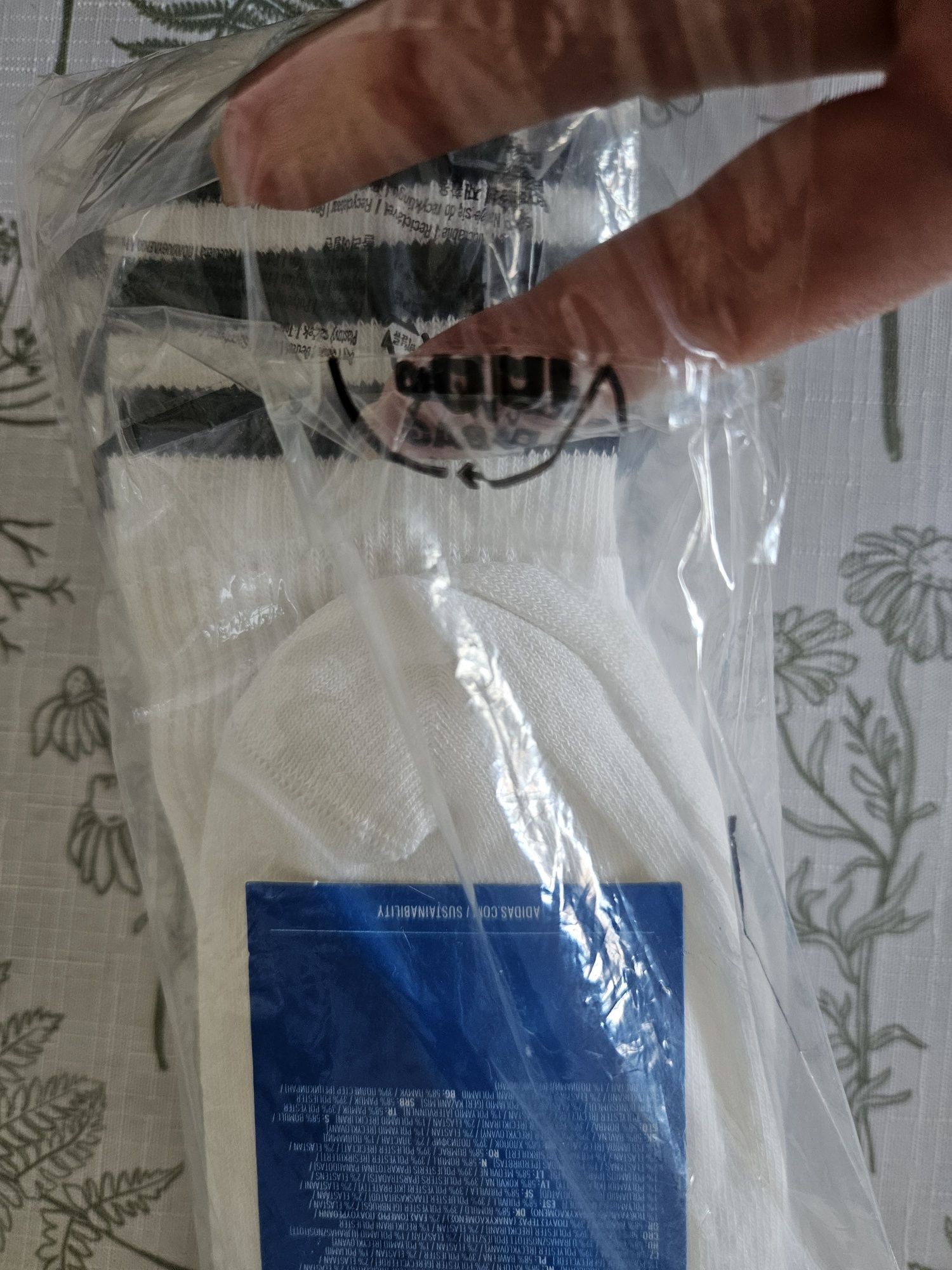 Nowe długie skarpetki Addidas solid crew sock 3 pary