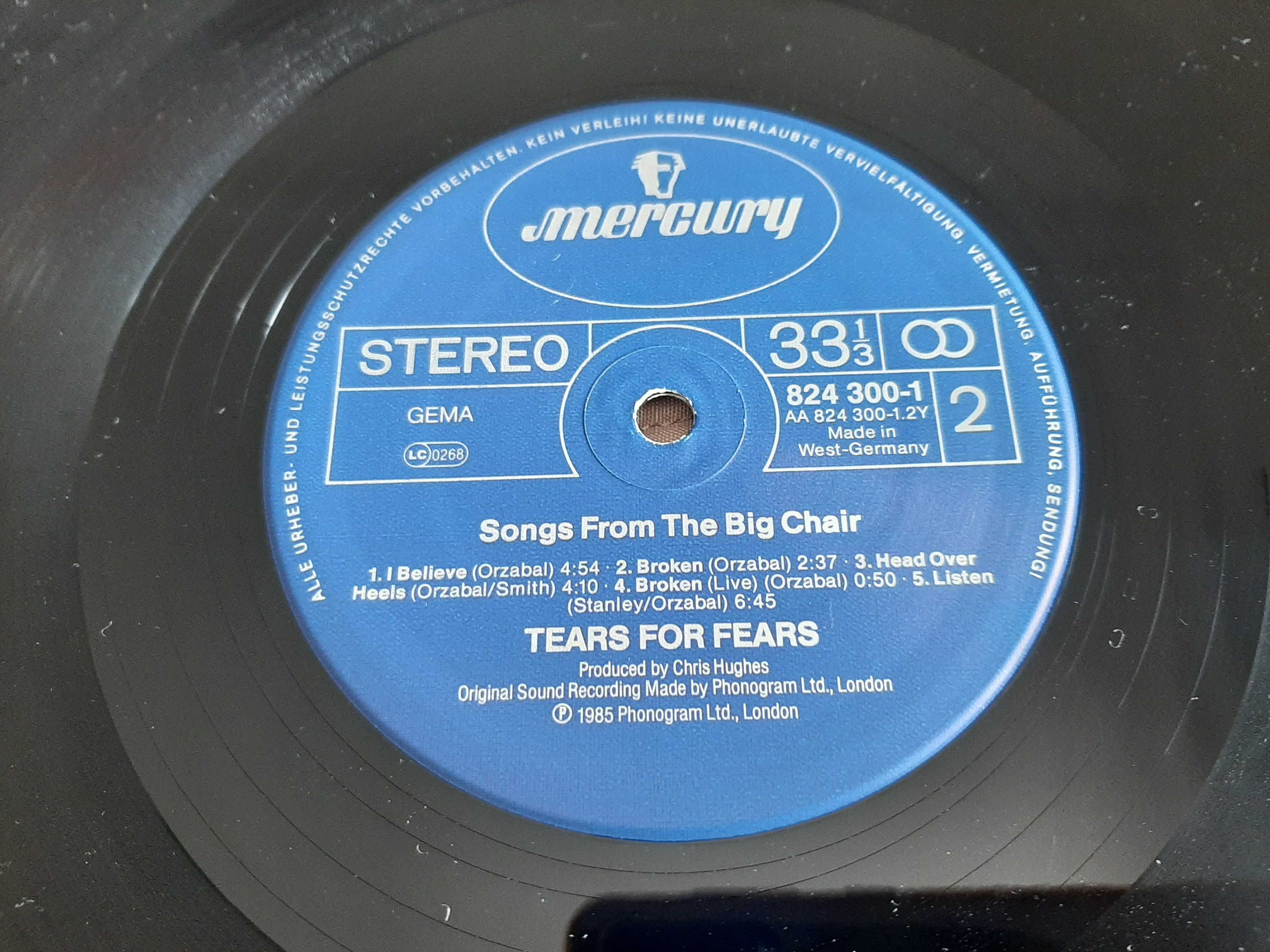 Tears For Fears - Songs From The Big Chair - Germany - Vinil LP