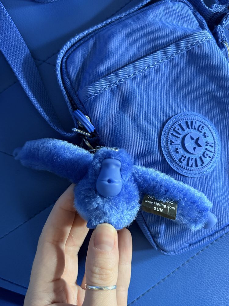 Міні сумка Kipling TALLY blue Shine з брелоком