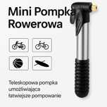 Mini pompka rowerowa WEST BIKING – teleskopowa, przenośna