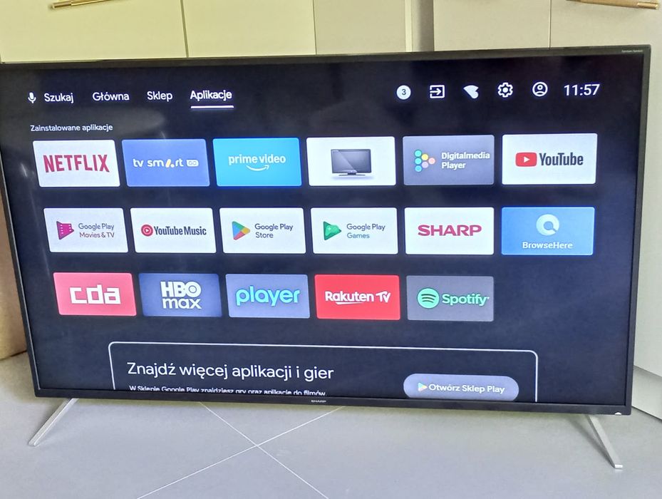 Duży bardzo dobry 65 cali, Smart tv Android, LED UHD 4K