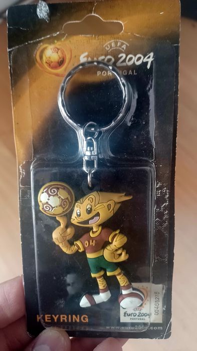 Porta Chaves (keyring) Euro 2004 na caixa. Edição colecionador
