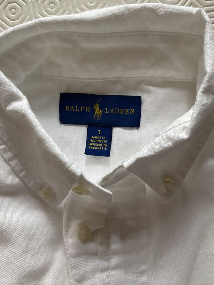 Camisa branca, tamanho 7, Polo Ralph Lauren