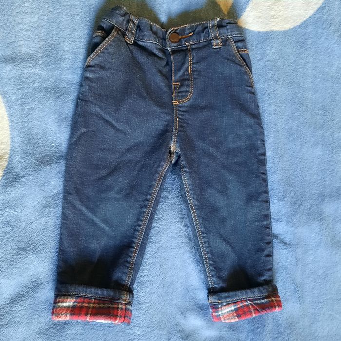 Джинсы на флисе 9-12 мес