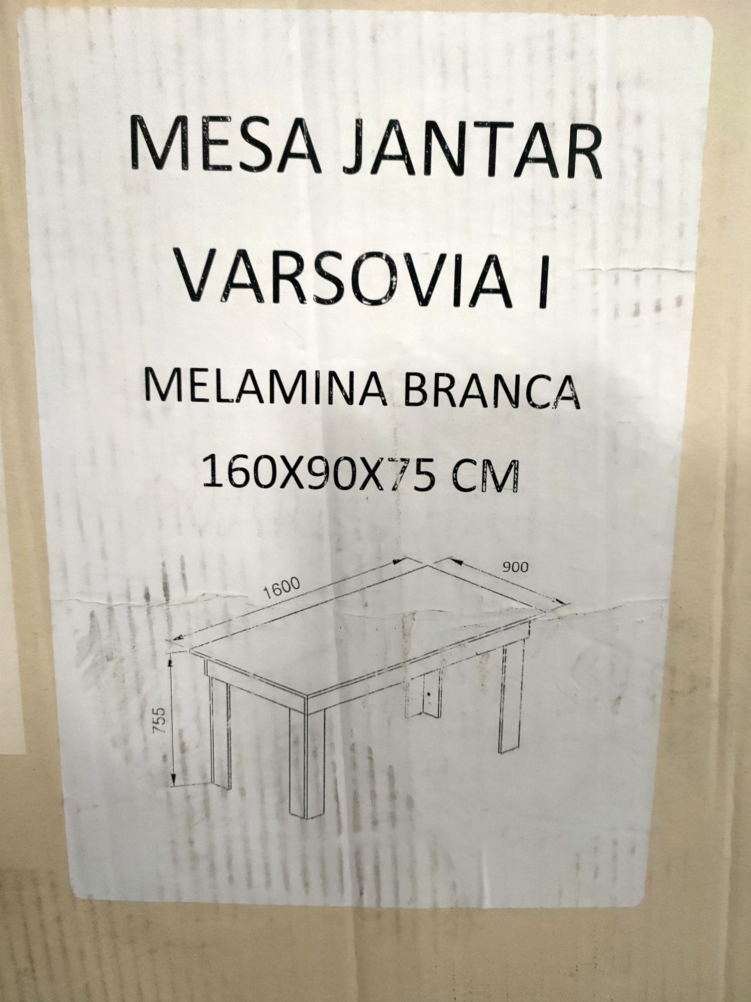 Mesa de jantar branca Varsóvia (NOVA)