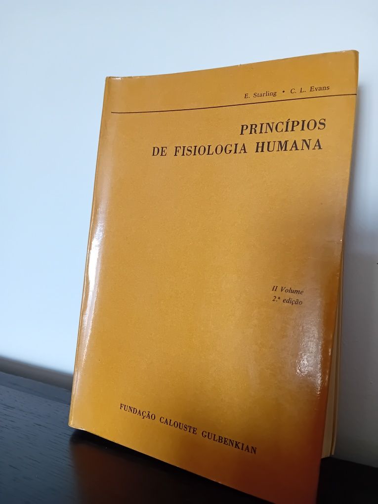 Principios da Fisiologia Humana 2 livros edição Calouste Gulbenkian