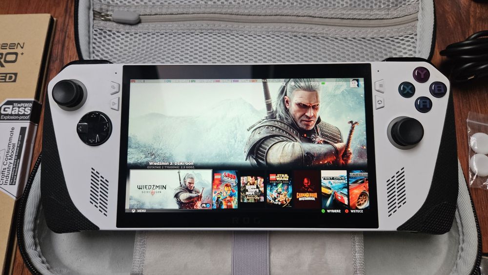 Duży zestaw konsola komputer Asus Rog Ally Z1 Extreme  bateria  76Wh