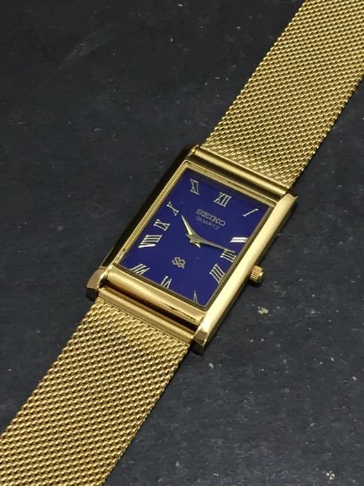 Seiko Quartz Ultra Sottile com mostrador romano para home,