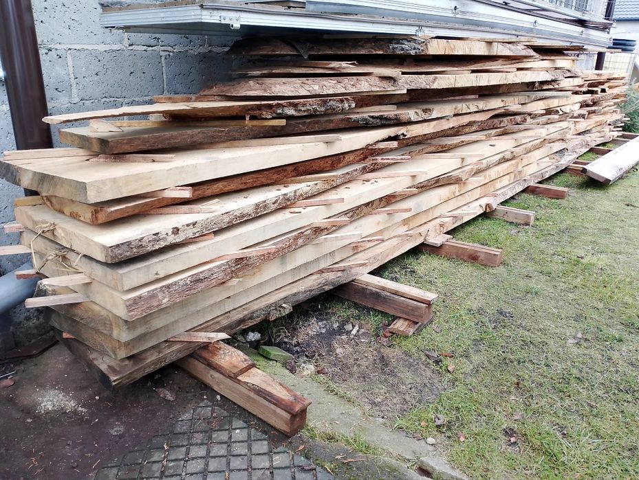 Deski dębowe, foszty, tarcica, blat 5m, 3m gr. 55, 70 mm 2,5 m3 TANIO!
