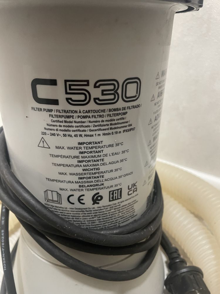 Насос Intex C530 2000 л/час для бассейна