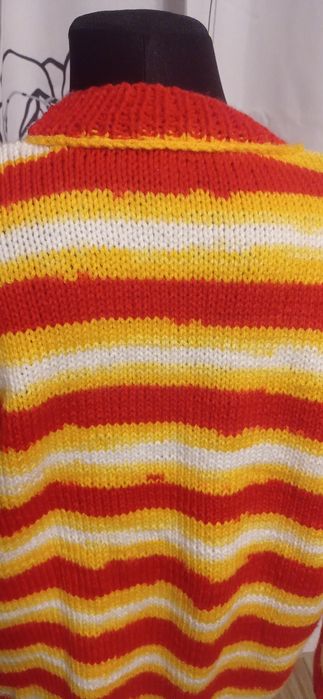 Sweter wełniany handmade-M/L NOWY