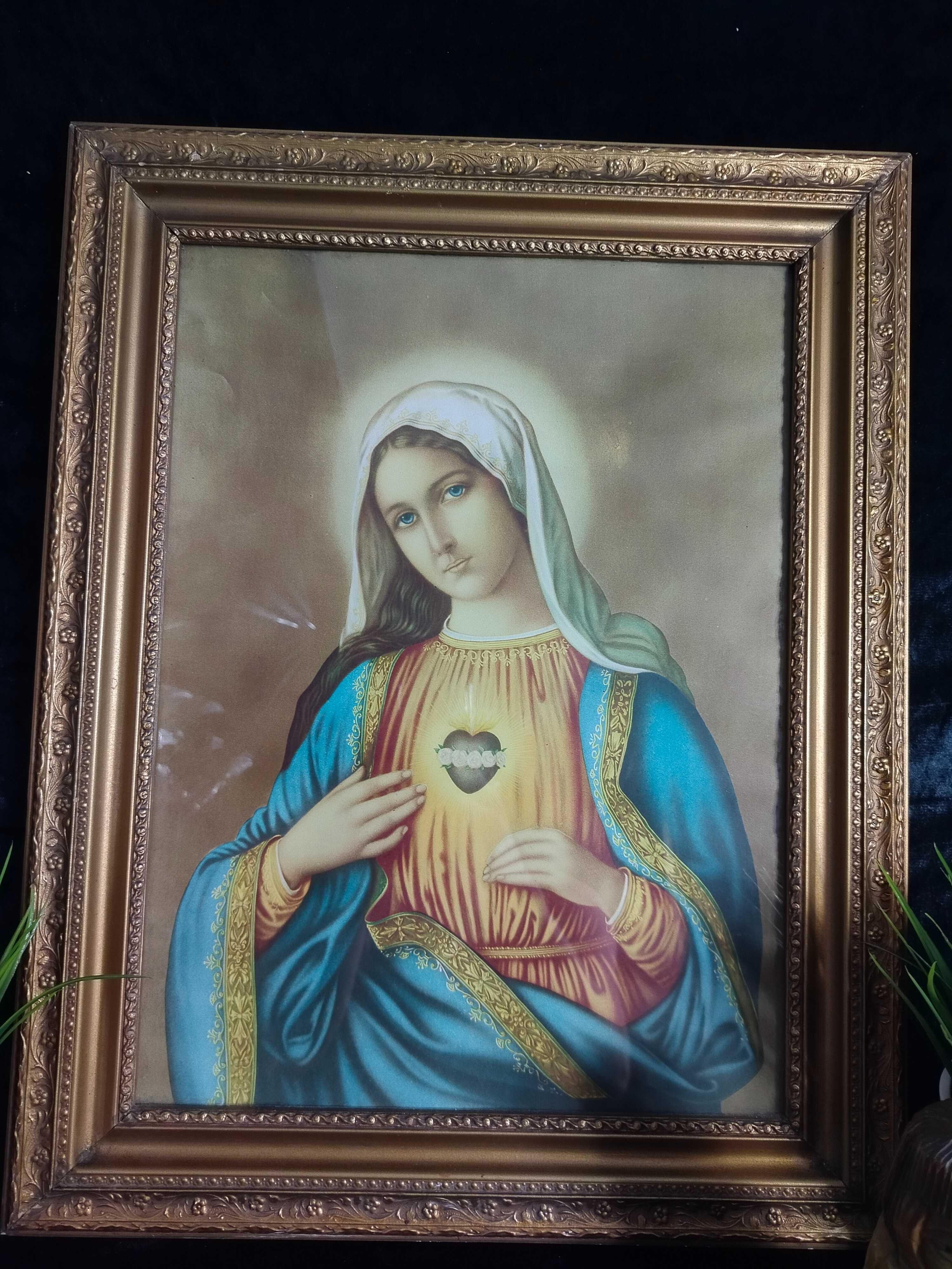 Serce Maryi stary obraz w starej ramie 0S1014