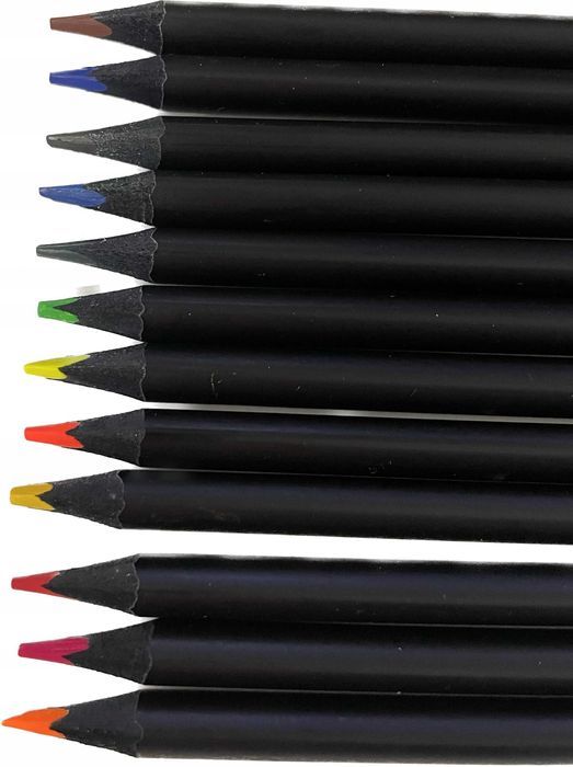 Kredki ołówkowe 12sztuk Neonowe do malowania