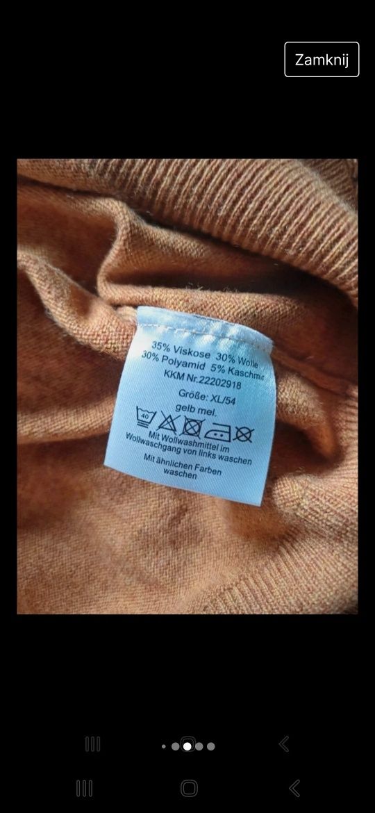 Męski sweter z kaszmirem A.W.Dunmore