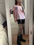 Tshirt larga Mermaid sereia lefties rosa pastel L
