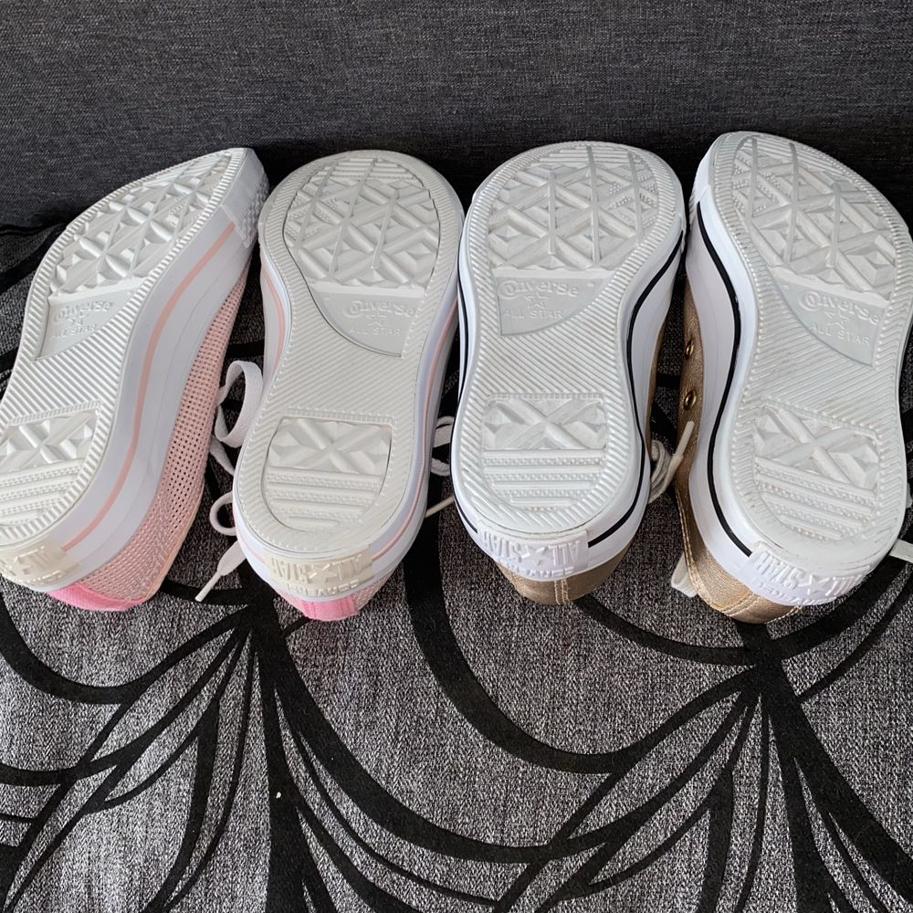 Макосини кеди Converse рожеві р-р 39 та золоті 36,5