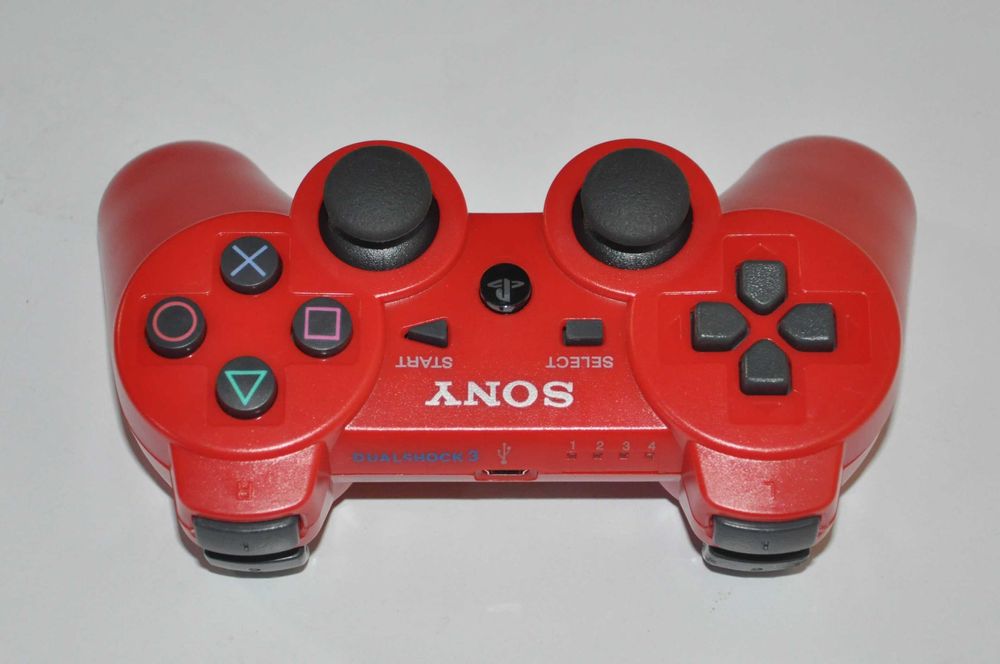 Джойстик ps3 беспроводной геймпад для пс3 ПК вибро dualshock красный