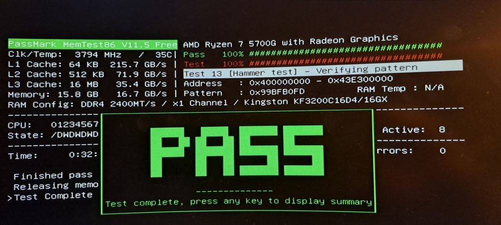 Kingston Fury Renegade, DDR4, 16 GB, 3200MHz, (CL16 KF432C16RB1AK4/16)
