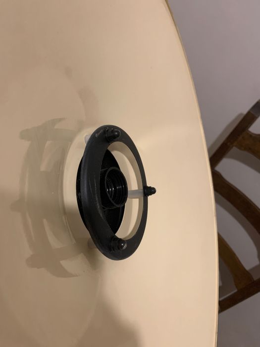 Lampa styl loft PRL skandynawski UFO jednopunktowa czarny mat