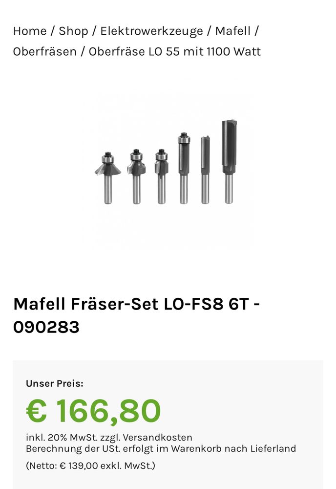 Професійний ручний  фрезер Mafell LO 55 новий